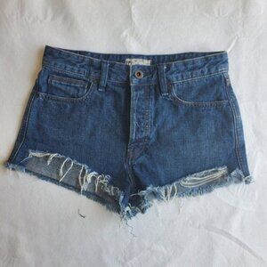 Free People High-Rise Raw Hem Shorts Size 27